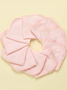10pcs Baby Towel & Handkerchief & Facial Cloth Set - Baby Pink - View 1