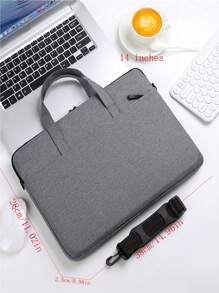 Simple Casual Business Large Capacity Waterproof Oxford Cloth Document & Laptop Bag With Handle Laptop Sleeve Computer Bag For School Student Laptop Case Laptop Cover Laptop Tote Bag For Men For Women For Business Work Office Commute Travel Classroom Laptop Bags Classroom Bags Teacher Storage Bags Classroom Organizer Bags - Grey - View 6