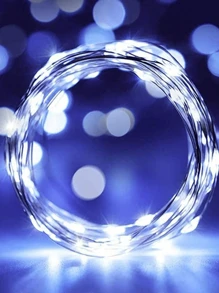 1入組1/2/3/5/10米10/20/30/50/100個LED USB銅線燈，柔軟可彎曲DIY家庭/派對/節日裝飾燈串 - 白色 - 查看 2