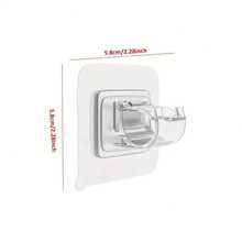 2入組/套窗簾桿托架,無需鑽孔自粘式可調整窗簾桿鉤,適用於浴室廚房酒店窗簾,包括窗簾桿鉤和無夾子自粘式窗簾桿托架 - 白色 - 查看 10