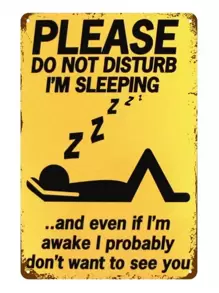 1 件，“请勿打扰”趣味金属锡标牌（11.81 英寸 X7.87 英寸/30x20 厘米），新奇复古牌匾装饰、家居装饰、房间装饰、墙壁装饰、浴室装饰、酒吧装饰、咖啡厅装饰、车库装饰、农舍装饰最佳礼物