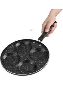 Sartén Para Huevos, Sartén Con 4 Agujeros. - Negro - Ver 1