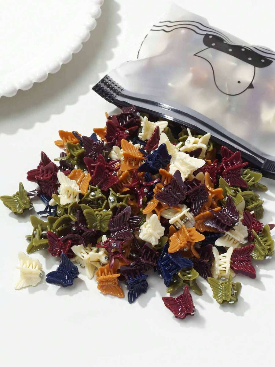 30pcs Mini Butterfly Hair Claws For Girls (random Color) - Multicolor - View 1