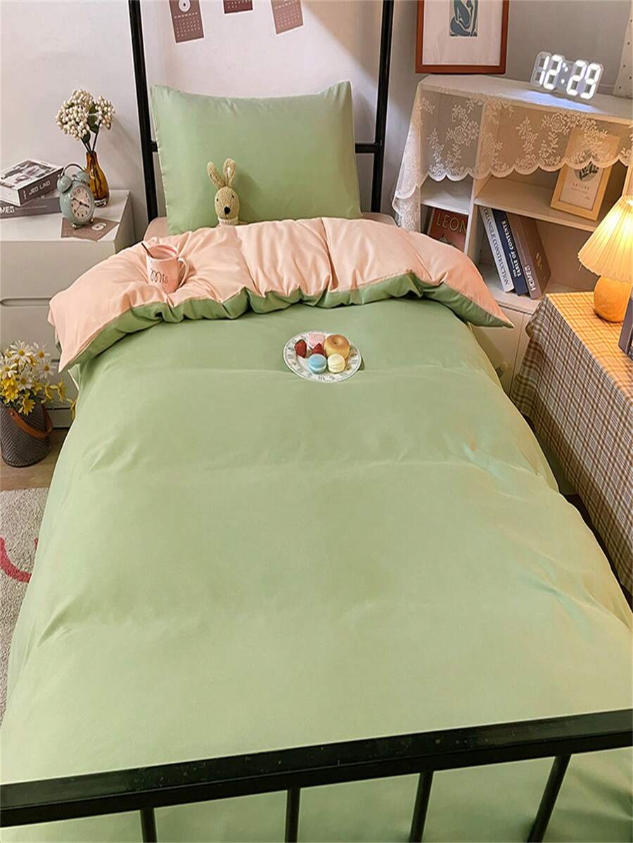 Classic Fashionable Soft Skin-friendly Solid Color Bedding - Mint Green - View 1