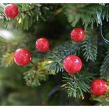 Pacote cereja artificial para decoração Natal - 50 /100/150peças