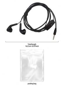 3.5MM Jack Deep Bass Dual-Unit Dynamic One-Key Line Control In-ear Headphone - Black - View 7