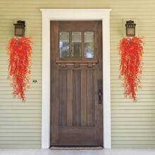 1 件,秋季人造藤蔓植物,假蕨類植物人造植物大型人造懸掛植物,人造懸掛植物牆壁植物假常春藤房間裝飾,家庭花園婚禮派對室內室外裝飾,秋季感恩節萬聖節豐收節裝飾 - 橘色 - 查看 4