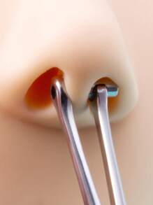 1pc Nose Ear Septum Piercing Tool Clamp - Silver - View 3