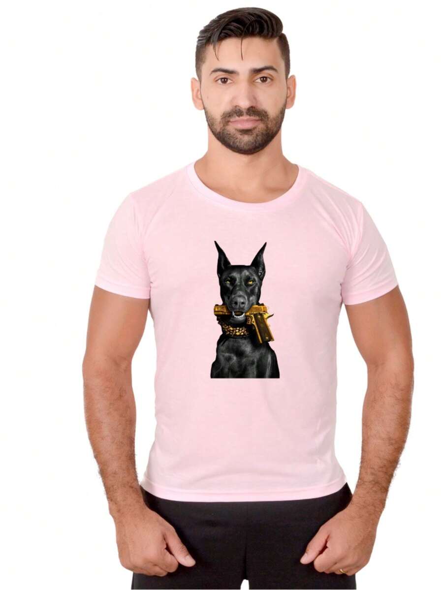 Men T-Shirts - 淺粉色 - 查看 1