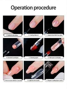 1入組15g聚合凝膠美甲，適用於指甲擴展，堅固且快速干燥的水晶凝膠，適合母親節禮物 - 粉色 - 查看 5