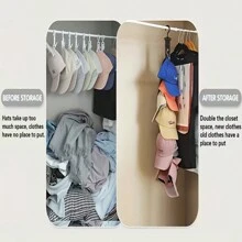 1pc Baseball Cap Rack, Hold Up To 8 Caps, Fitted Caps Sun Hats Organizer, Hat Storage Hanger For Closet Rod, Wall, Door, Clothes RackStorage Bag - Black - View 6