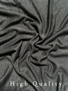 1件女子足球運動衫萊卡材質經典奢華皮膚友好柔軟日常基本足球上衣,附帶頭巾,休閒式 - 黑色 - 查看 5