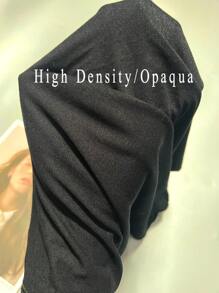 1件女子足球運動衫萊卡材質經典奢華皮膚友好柔軟日常基本足球上衣,附帶頭巾,休閒式 - 黑色 - 查看 4