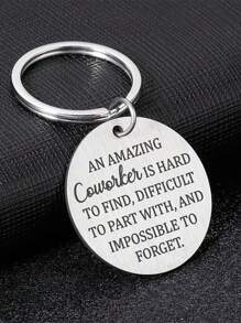 1 件員工答謝禮物,同事鑰匙扣禮物,真正出色的同事很難找到,男性退休禮物,同事告別禮物 - 銀色 - 查看 1