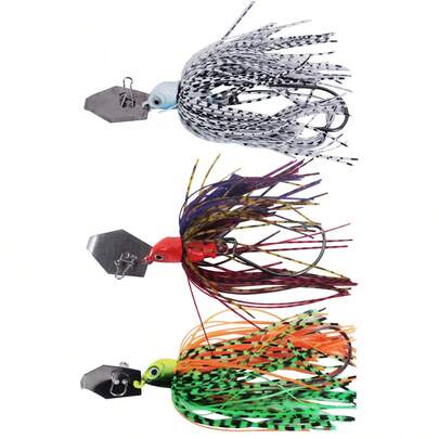 Fishing 3pcs/Lot Chatter Bait 10g Spinner Bait Jig Dancer Buzzbait Wobbler Fishing Chatterbait For Bass Pike Fish Walleye Fish
