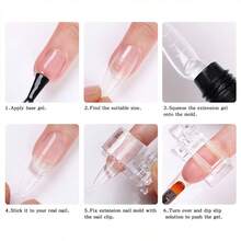 XEIJAYI 5入組聚合凝膠手指指甲擴展led建築夾,修指甲美甲工具指甲夾,快速建造聚合凝膠指甲形狀指甲夾,快速建造diy美甲工具 - 查看 9