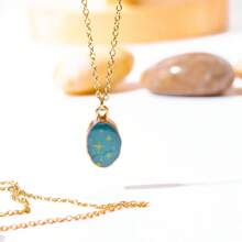 Creative Natural Stone Carved Star Pendant Necklace - Star - View 5