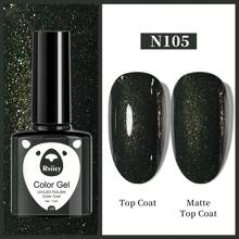 XEIJAYI 1 Bottle Gel Nail Polish, Popular Series Gel Manicure, 141 Vibrant Colors, Suitable For All Seasons - UV/LED Removable Semi-Permanent Nail Polish, Suitable For DIY Nail Art Design, Gift For Women - 橄欖綠 - 查看 1