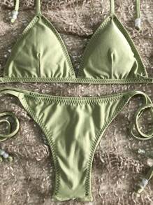 Women Bikini Sets - 橄欖綠 - 查看 8