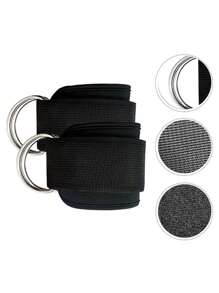 1pc Ankle Strap, Suitable For Smith Machine Attachment, Contains D-ring, Cable Machine, Resistance Band, Workout Equipment. Ideal For Leg, Abs And Glutes Training. - Black - View 3