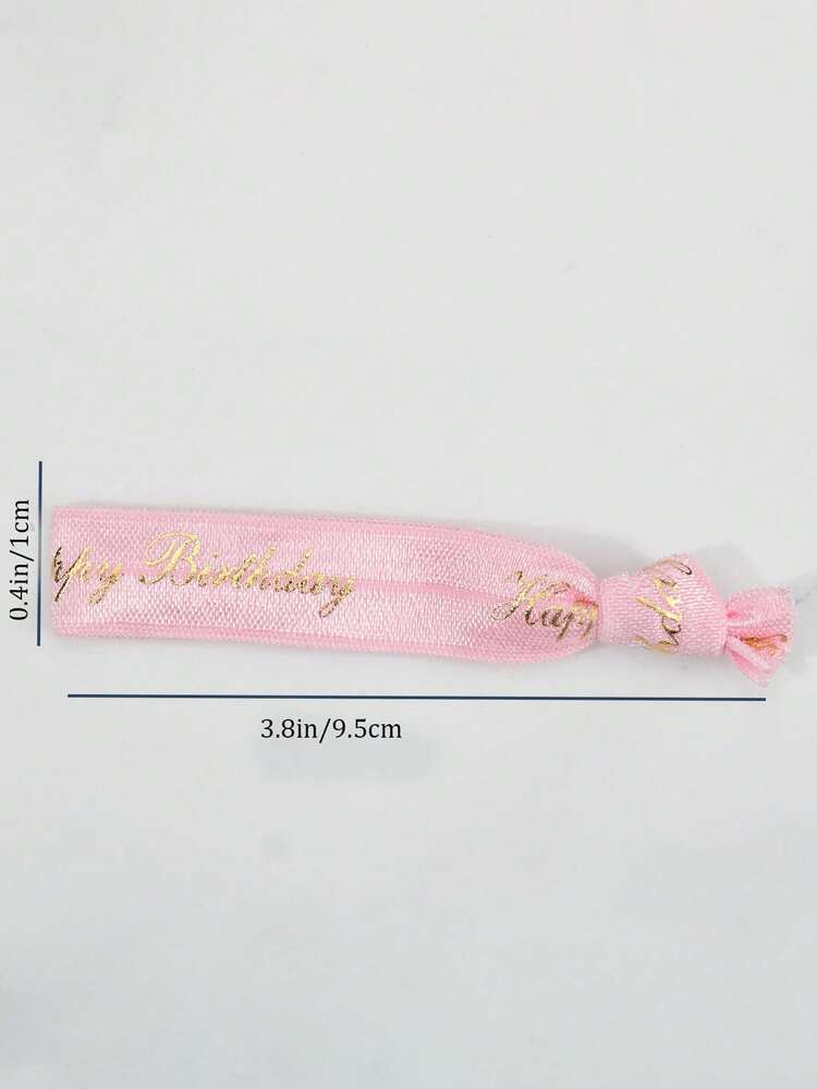 10 Pulseras Rosadas Para Fiesta De Feliz Cumpleaños - Rosa - Añade 6