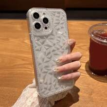Glittering Clear Diamond Grid Pattern Phone Case - Multicolor - View 2