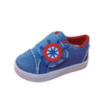 Tênis Infantil 20 ao 27 macio menino-menina velcroo c/desenho sapatinho unissex leve, confortável, pratico, barato, solado emborrachado antiderrapante. - Azul - Visão 4