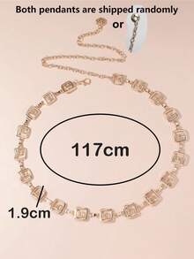 Dây chuyền trang trí hình học - Vàng - Xem 2