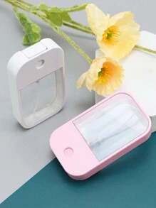 可加注香水，爽膚水，酒精，消毒劑和乳液的便攜式噴霧瓶 - 適用於旅行的45ml  1.58oz噴霧瓶，材料：透明瓶PETG + 蓋ABS + 噴頭PP - 粉色 - 查看 9