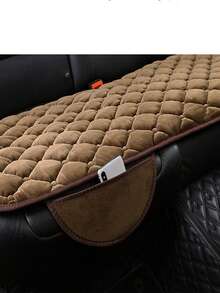 1 Set Of Light Grey Plush 3 Piece Seat Cushion Set