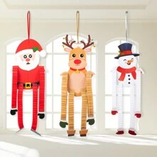 1 件聖誕派對裝飾擺件雪人/聖誕老人/馴鹿卡通吊墜