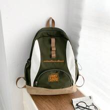 Brand Designed Canvas Backpack For Women, Men, Boys, Girls School, College, Travel - Green - View 4