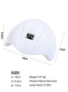 Misscheering 智慧感應式無黑化無刺激led美甲燈,附usb線凝膠照射燈 - 白色 - 查看 4