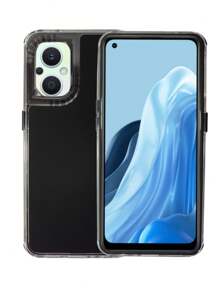 Rainbow Paint Heavy Duty Double Layer Case For Oppo Reno 7 Lite - Black - View 1