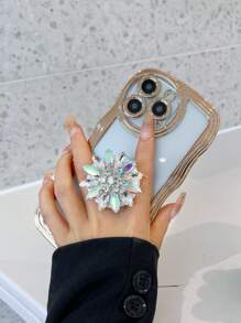1入鍍銀浪花防摔手機殼+ 1套帶支架的花瓣手機殼 + 最新版隱藏支架 + 適用於蘋果、三星、小米、oppo、vivo