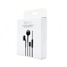 1HOUR Deep Bass Wired Headphone Type C - 黑色 - 查看 3