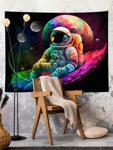 1 件紫外線太空人設計室內壁掛毯 - 彩色 - 查看 2