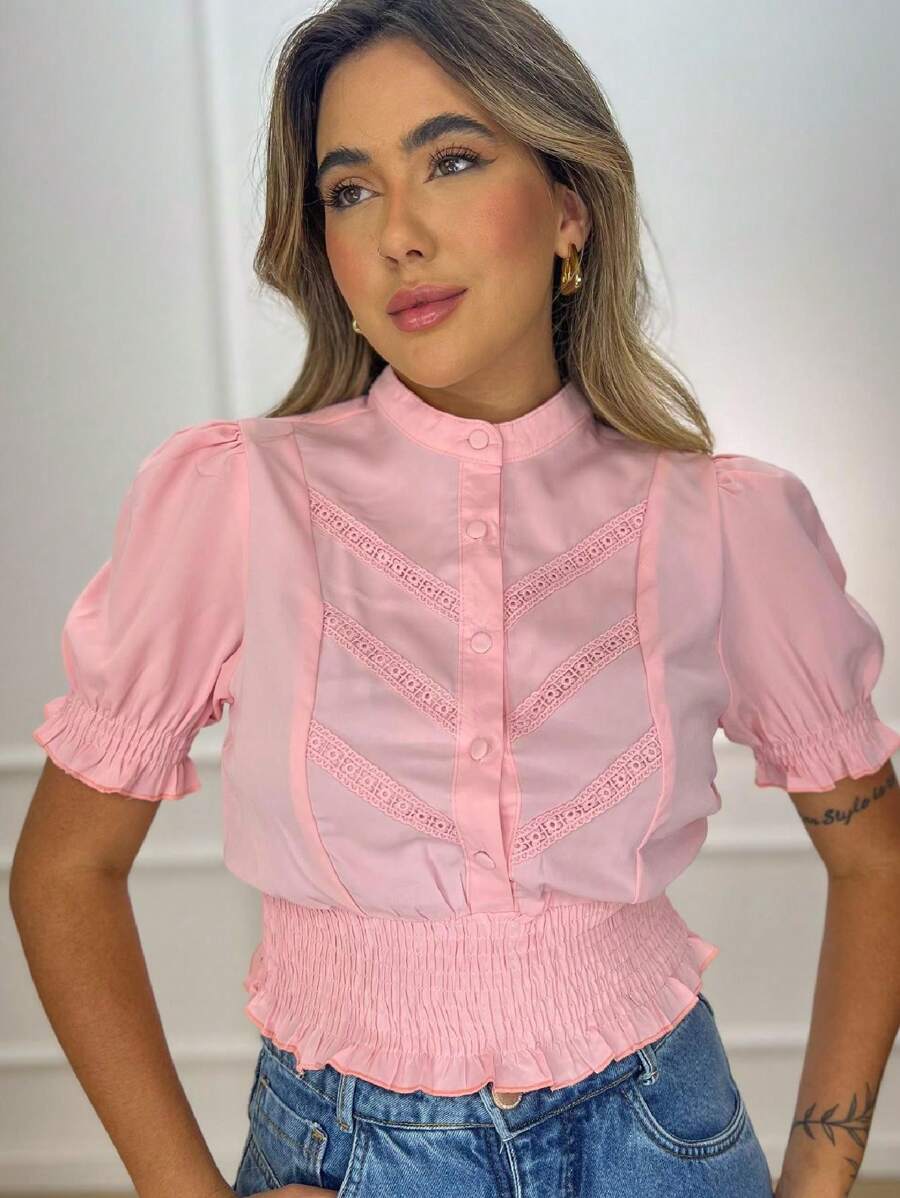 Women Tops - 粉色 - 查看 1