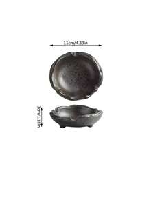 Black Asymmetric Ashtray Creative Design - Black - View 6