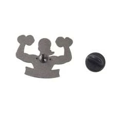 XIANG YU 1pc/4pcs Alloy Barbell Weightlifting Female Metal Badge/brooch, Suitable For Scarf, Hat, Clothes, Bag Decoration