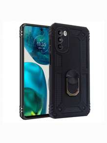 Rugged Use Ring Case For Moto G52/G82 - 黑色 - 查看 1