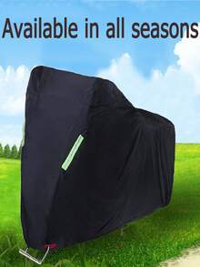 1pc Motorcycle Cover, Waterproof Motorbike Cover, Outdoor Vehicle Protection Cover, All Weather Resistant Sunscreen Cover For Electric Motorcycle - Black - View 1