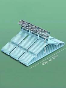 30pcs Blue Clothes Hanger, Home Non-slip Metal Drying Rack, Back To School Dormitory Supplies