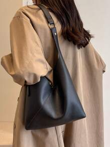 Pu材料手提包,肩背式購物袋,適用於工作、購物及短途旅行