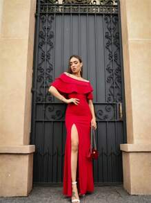 Women Dresses - Red - View 1