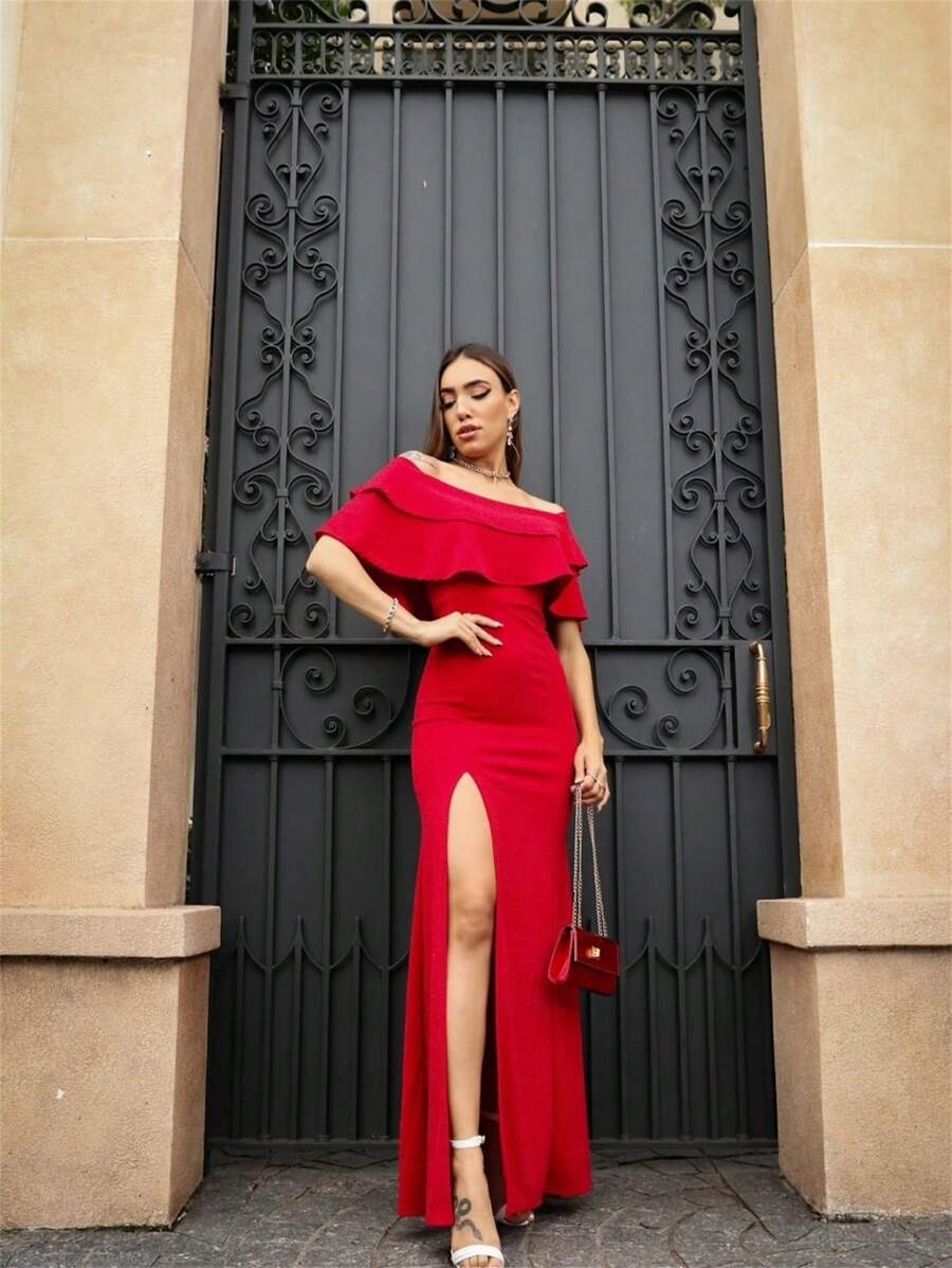 Women Dresses - Red - View 1
