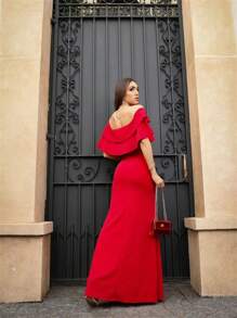 Women Dresses - Red - View 2