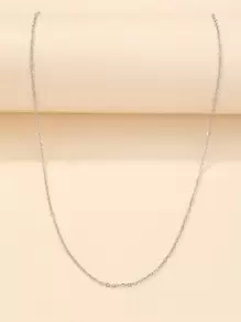 Unisex Stainless Steel Chain Necklace In Silver For Pendants, Exquisite Jewelry - Silver - View 1
