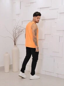 Men T-Shirts - 橘色 - 查看 6