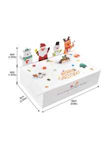 10Pcs Christmas Kraft Paper Candy Gift Box Cookie Box 2025 Christmas Party Decoration Xmas Christmas New Year - Multicolor - View 8